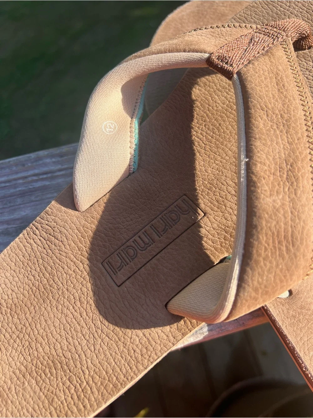 Reef Men's Tan Brown Suede Flip Flops